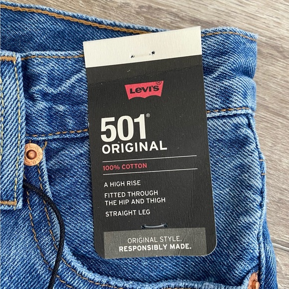 MSRP $118 NWT 24x32 High Rise Levi’s Original Fit 501 Jeans in Hits Different - Picture 3 of 14